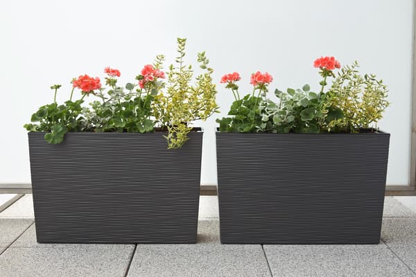 KADAX Urtepotte Høj + Indsats 19x56cm Grafit Terrasse