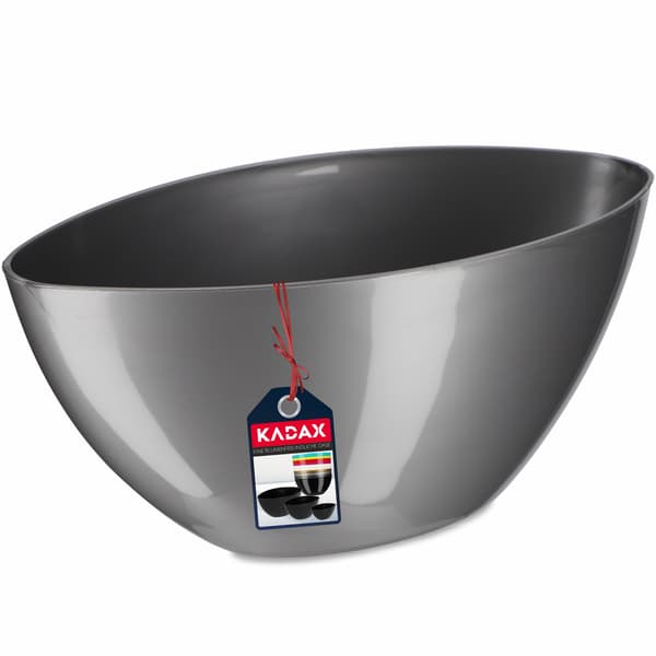 KADAX Urtepotte 30cm Oval Urtepottedæksel Plastik Sølv