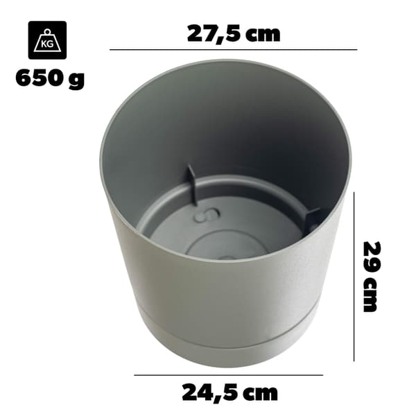 KADAX Urtepotte Urtepotte med Stander Plastik Rund 27,5 cm