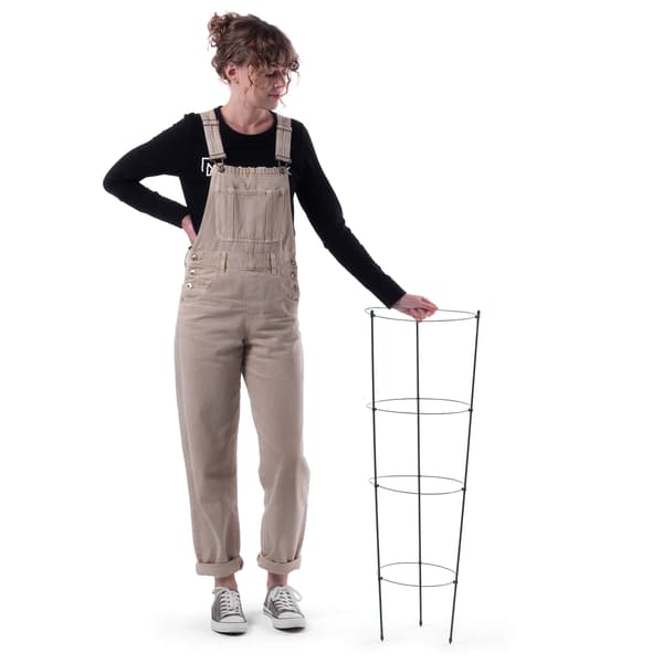 KADAX Ringstøtte til planter og blomster 90 cm metalstøtteringe 3 stk.