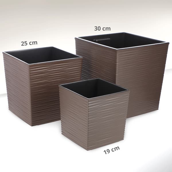 KADAX Urtepotte 25 cm Plastlåg Mokka Med Indsats