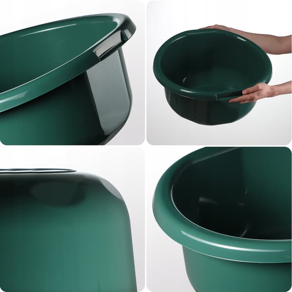 KADAX Vaskekumme 20L Stor Rund Plastikbeholder