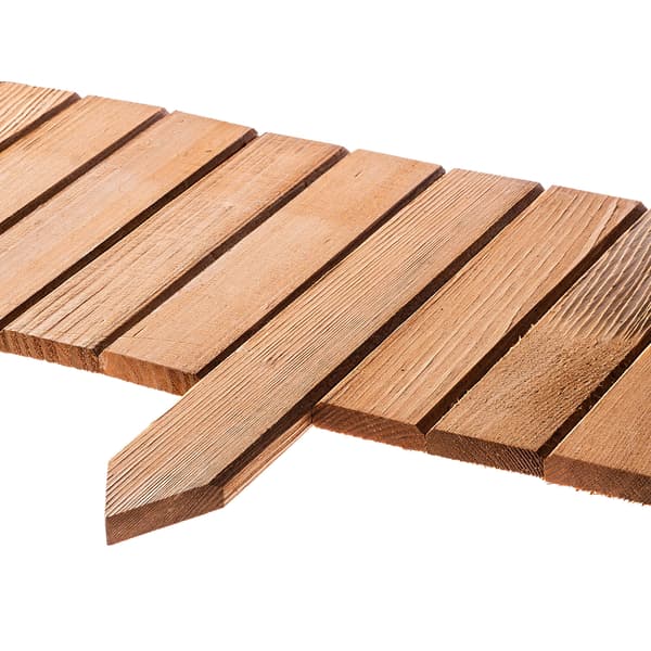 KADAX Palisade Havekant Træhegn Hamret Eg 20x116