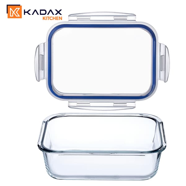 KADAX Glasmatbehållare 1520ml Med Lock Matlåda 3x