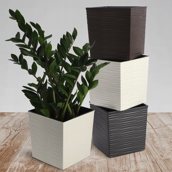 KADAX Blomkruka Blomkruka 30 cm krämfärgad plastlock med insats