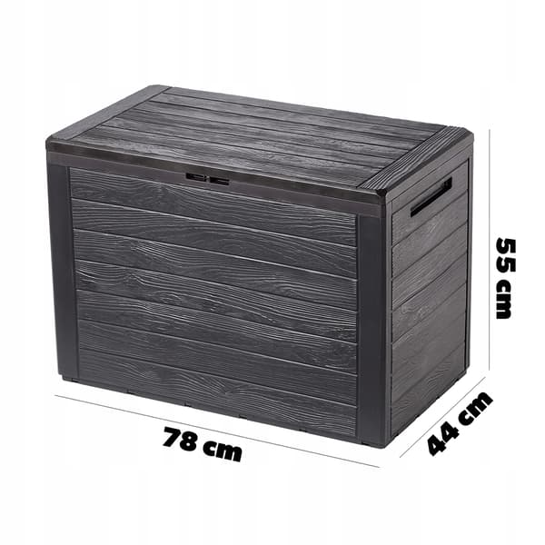 KADAX Haveboks Balkonboks 190L Til Have Balkon Terrasse Brun