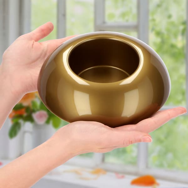 KADAX Urtepotteskjuler til Kompositioner Dekorationer Ikebana Base Guld 9,5cm