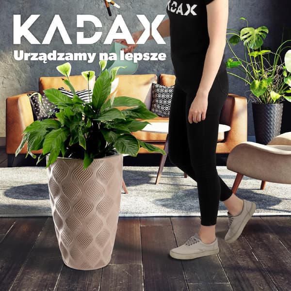 KADAX Urtepotte med Indsats 58cm Urtepottedæksel Plast Høj