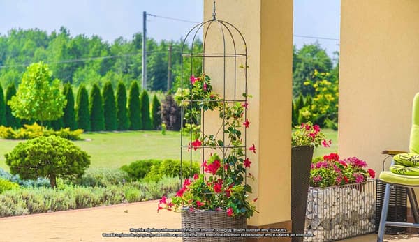 KADAX Havepergola til planter, blomster, obelisk til blomster, klatreplanter, metal, 120 cm