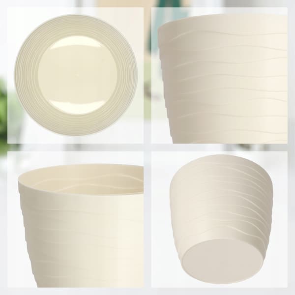 KADAX Urtepotte Urtepottedæksel Creme Rund 19cm Plast