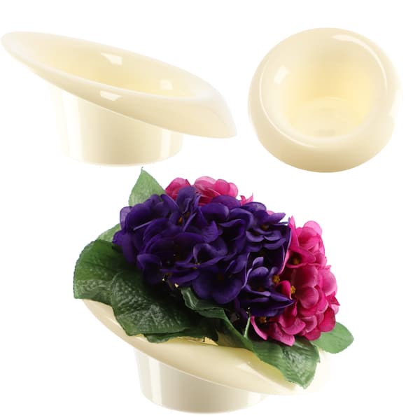 KADAX Urtepotteskjuler til Arrangementer Kompositioner Midterstykke Ikebana Base Creme 9cm