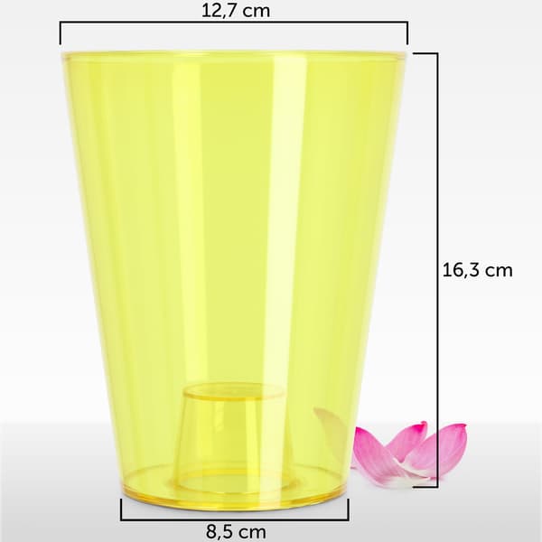 KADAX Urtepotte Orkidé Planter Plastik Urtepotte Gul Massiv 12cm