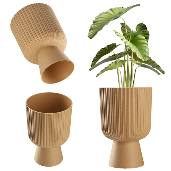 KADAX Blomkruka, Blomkruka, Plastlock för gräsmatta, 18 cm, Blomställ, Brun