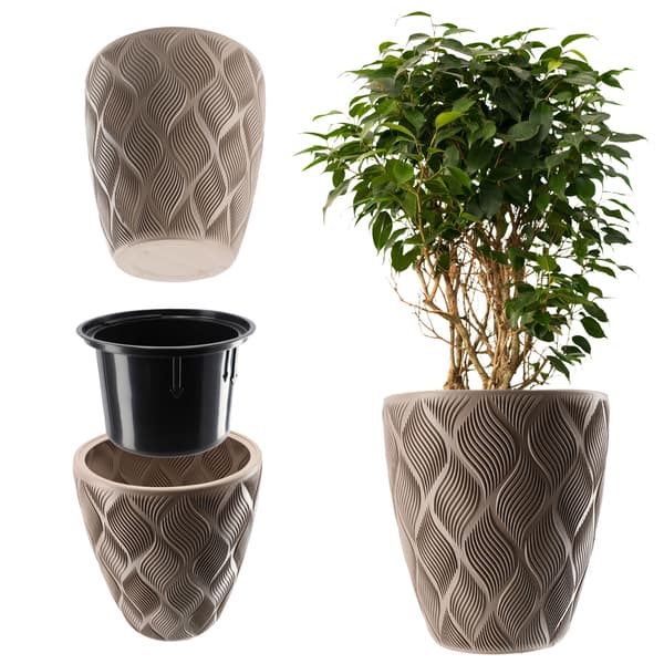 KADAX Blomkruka med insats 32 cm blomkruksskydd plast hög