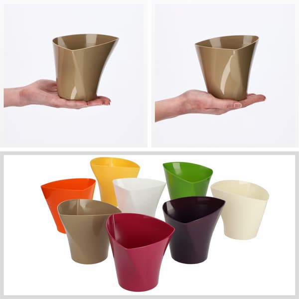 KADAX Urtepottedæksel 13 cm Urtepotte Asymmetrisk Beige til Stuen