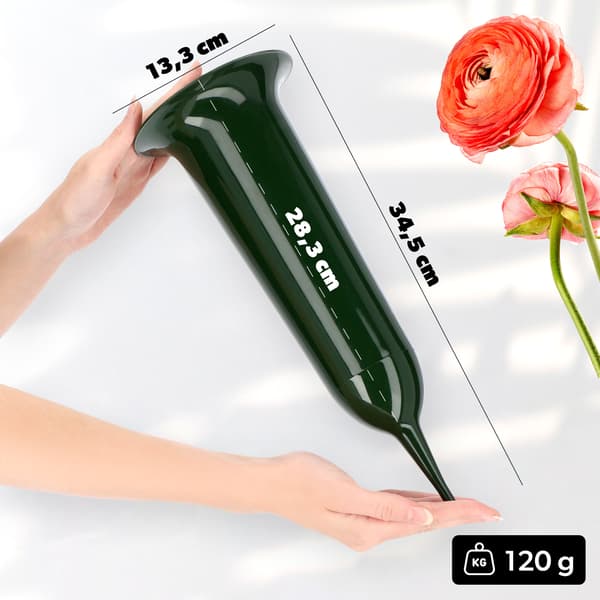 KADAX Vase Flaske Til Kirkegård Gravsten 23cm Gravsten Til Blomster Grøn