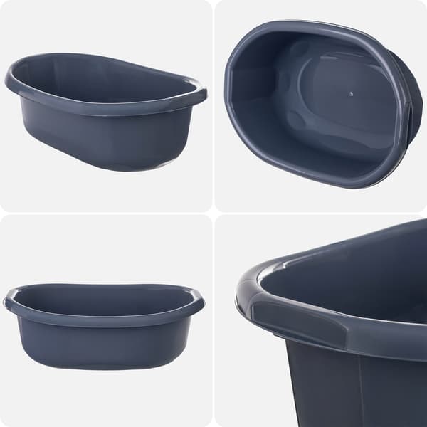 KADAX Plasttvättskål 20L Ovalt Badkar med Handtag