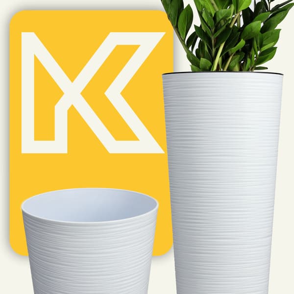 KADAX Blomkruka Vit Blomstativ Hög Med Insats 36 cm