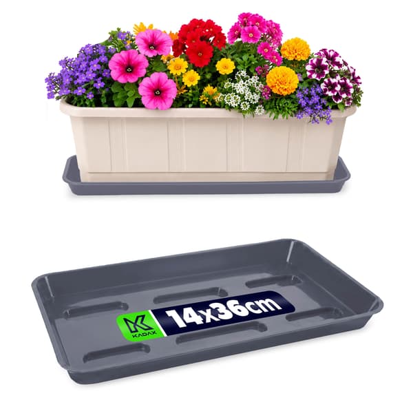 KADAX Blomkruksställ 40 cm balkonglåda plastbricka
