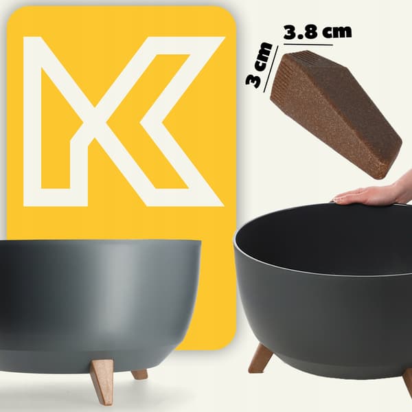 KADAX Urtepotte 47 cm Låg + Indsatsben Antracit