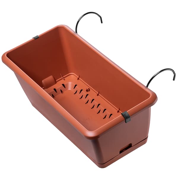 KADAX Balkonkasse 40 cm Urtepotte Urtepottestativ Håndtag Balkon