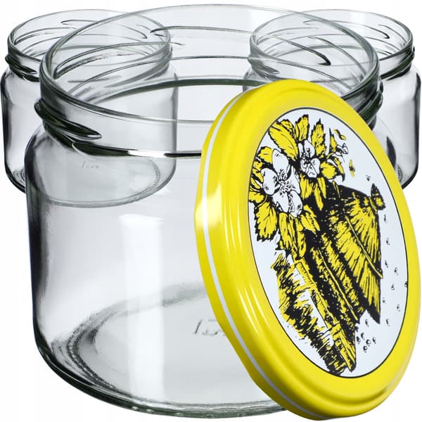 KADAX Sonka muurauspurkit 330ml 10kpl 82mm + "Bees" kannet