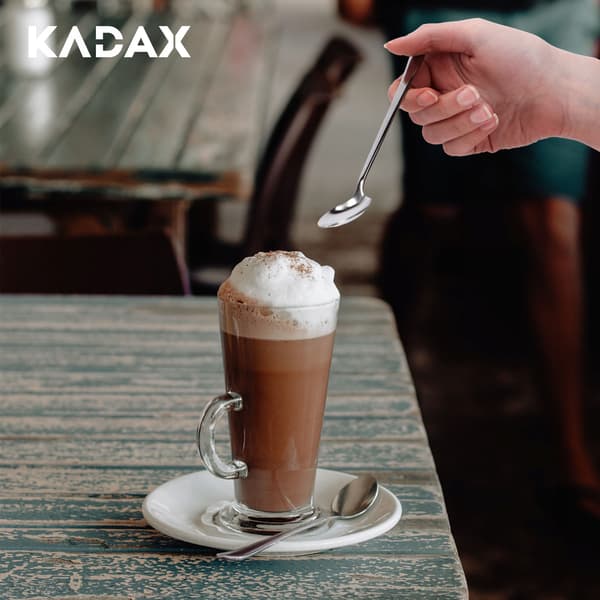 KADAX Lange skeer Sæt med 6 til kaffe, latte, is, desserter