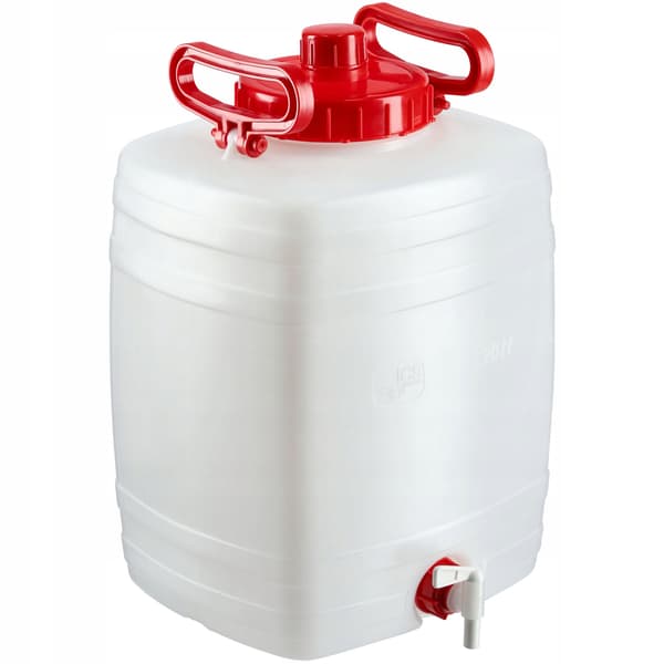 KADAX-behållare med kranbehållare för dricksvatten och drycker, 20 liter, certifikat