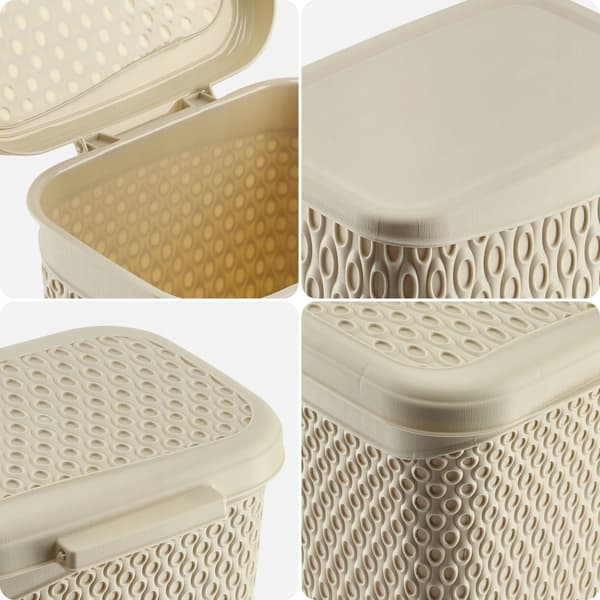 KADAX Vaskemiddelbeholder 6L Vaskemiddelkapsler Beige