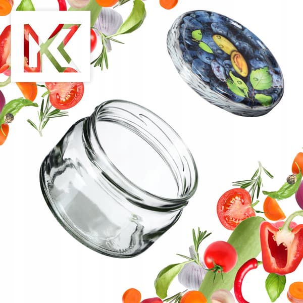 KADAX Säilöntäpurkit Denia 250ml 10kpl 82mm + kansi "Luumut"