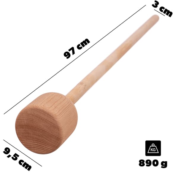 KADAX Fermenterings-surkålsmoser, stor træstamper, 97 cm