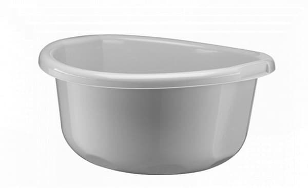 KADAX Plast Tvättbalja 15L Rund Universalbalja Grå