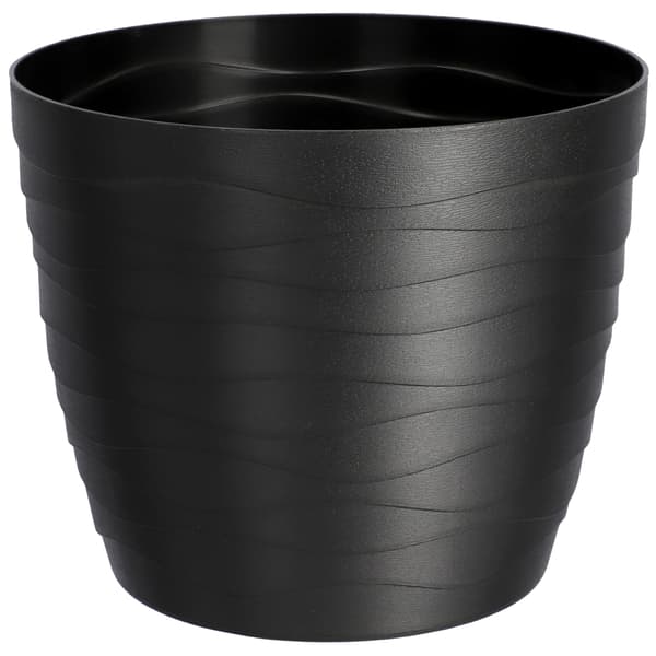 KADAX Urtepotte Plastikpotte til Blomster og Planter Sort Rund 15 cm