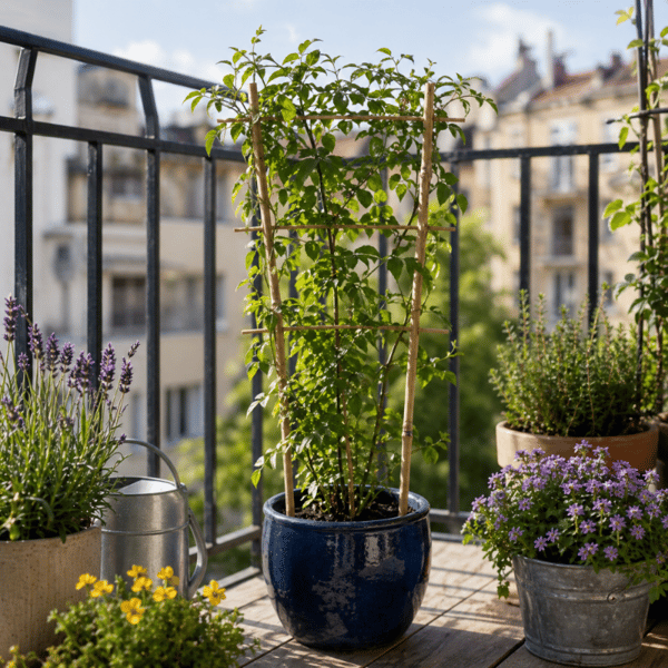 KADAX Bambus Plantestige 45 cm Til Blomster Dobbelt Støtte