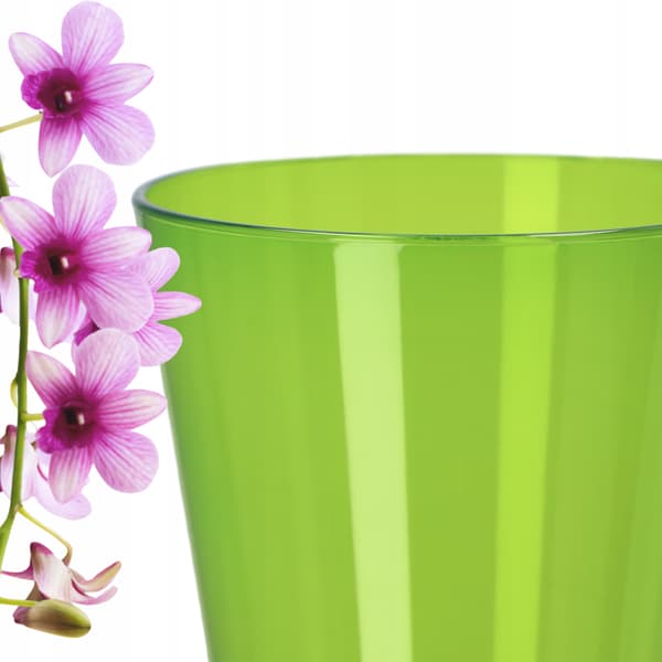 KADAX Urtepotteskjuler til Orkideer, Plastikplanter, 12 cm, Grøn, Kadax