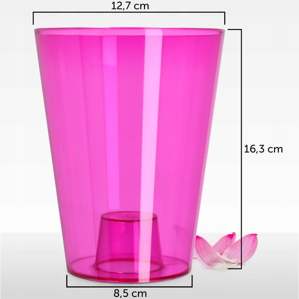 KADAX Urtepotte Orkidé Planter Plastik Urtepotte Pink 12 cm