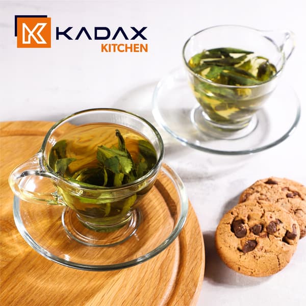 KADAX Kaffe- och tekoppset med fat 200 ml 4 delar