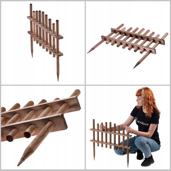 KADAX Trädgårdsstaket Palissadkant 60x35cm Furu