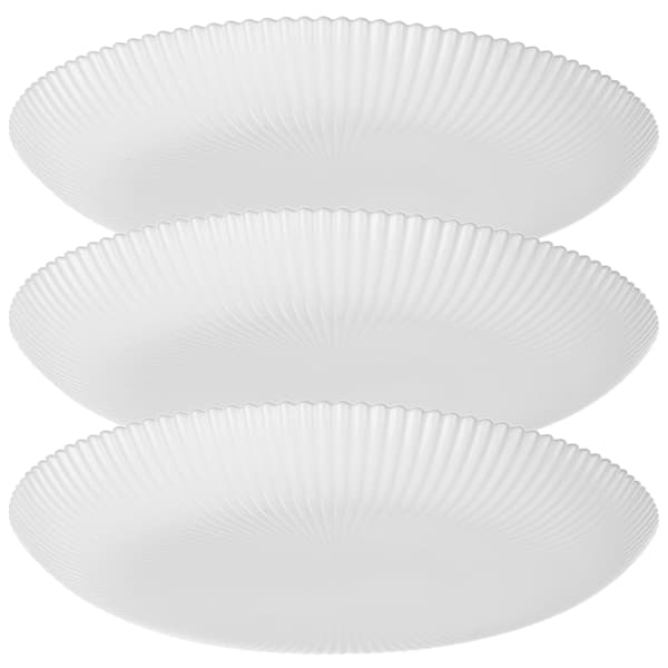 KADAX 3x Desserttallrikar 19 cm Kaktallrikar Räfflade Glastallrikar Små