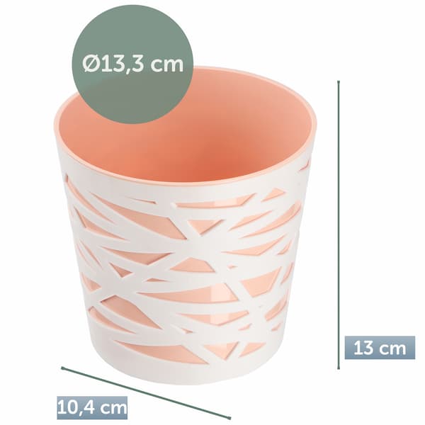 KADAX Blomkruka, Plastlock, Insats, Blommor, Växter, 13cm, Persika