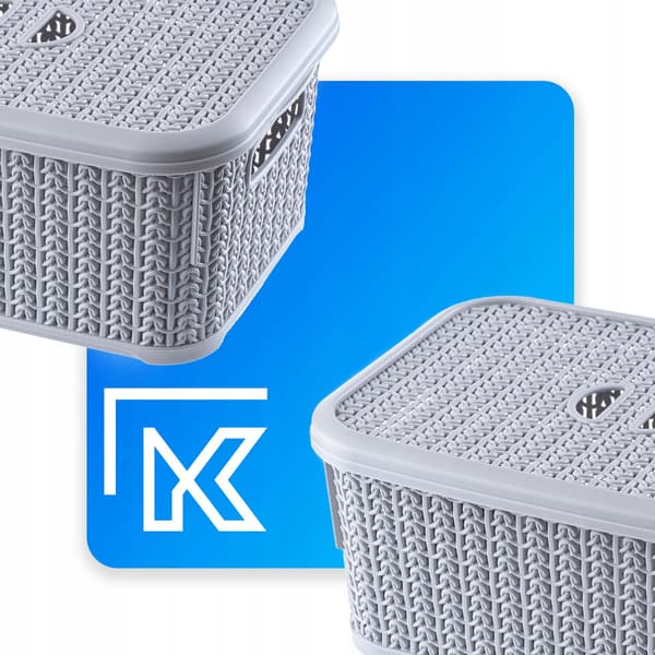 KADAX Korgorganisatör 6L Förvaringsbehållare Med Lock Korg Set Om 2