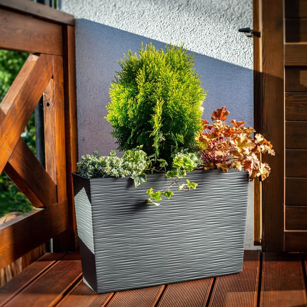 KADAX Urtepotte Høj + Indsats 19x56cm Grafit Terrasse