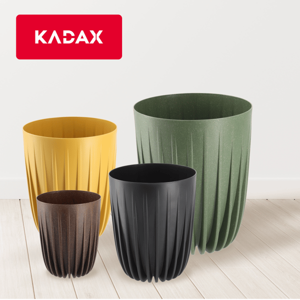 KADAX Urtepotte med Indsats 14,5x17cm Rund Plastindsats