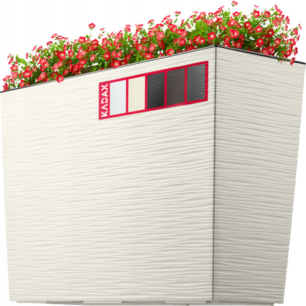 KADAX Urtepotte Urtepotte Høj + Indsats 19x56cm Creme Terrace