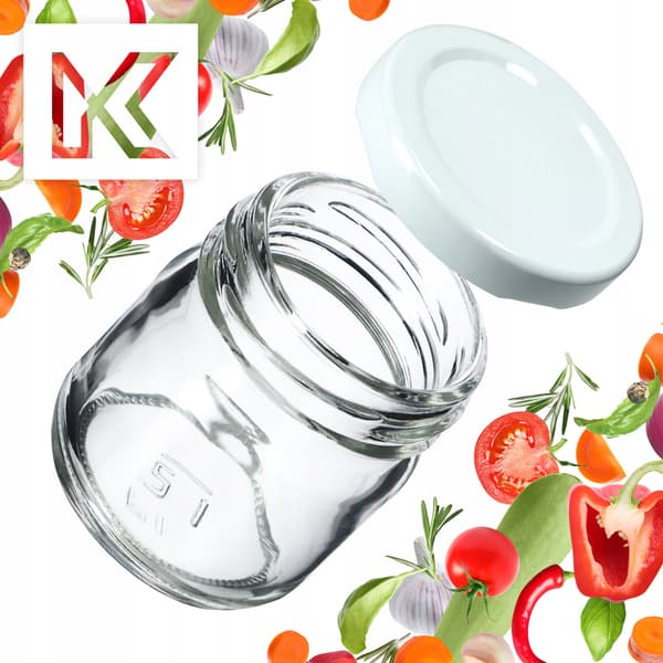 KADAX 10 st glasburkar 40 ml för honung, kryddor, present + kapsyler