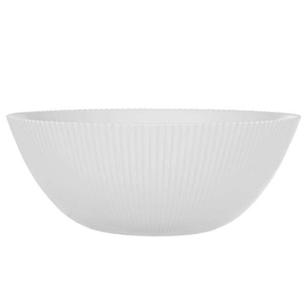 KADAX Salladsskål 20 cm Glas För Soppa, Snacks, Förrätter, Vit, Räfflad