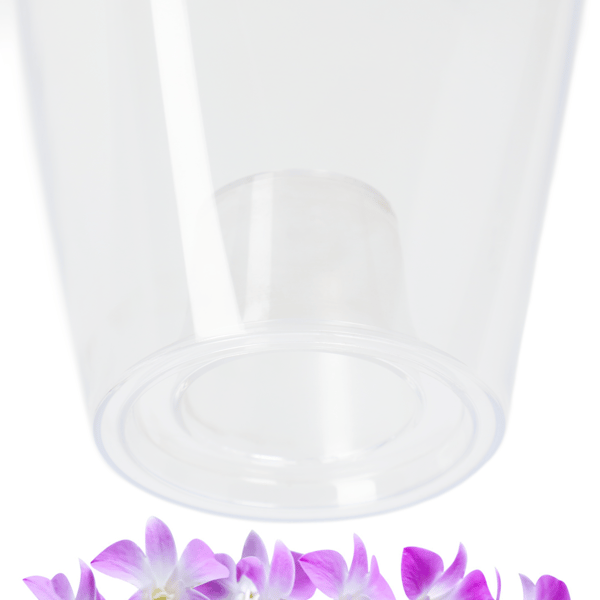 KADAX Urtepottedæksel til Orkideer, Plastikplanter, Farveløs, 13 cm