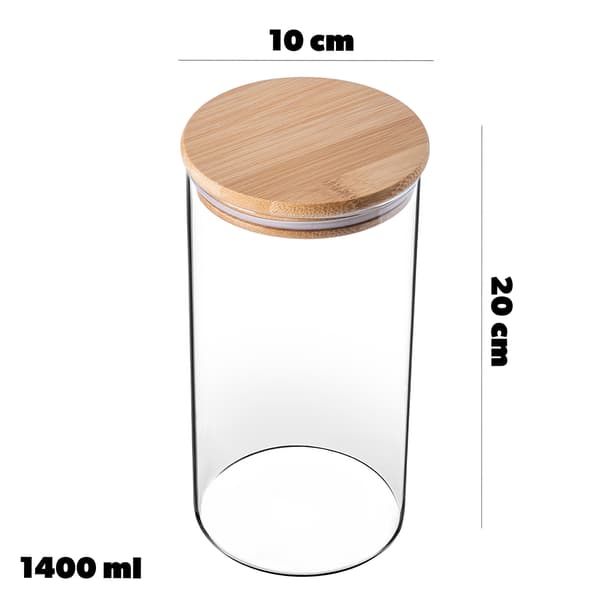 KADAX Matbehållare Pasta Glas Kryddburk med Lock 1,4L