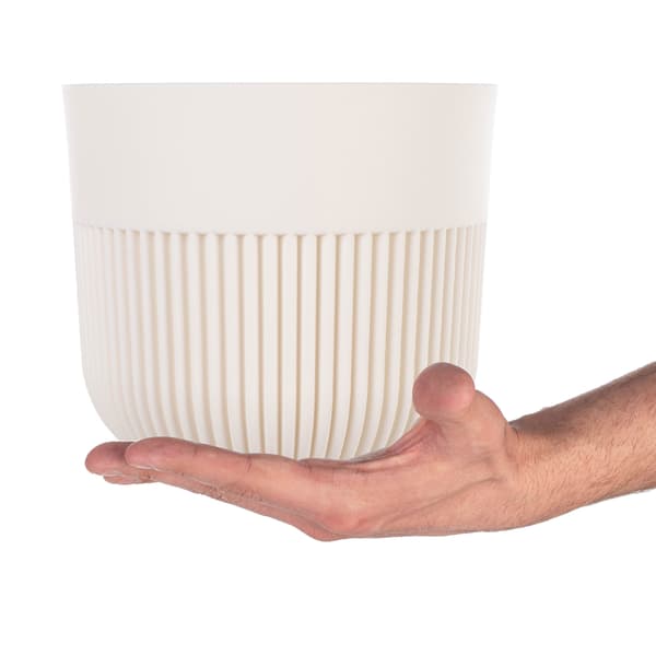 KADAX Blomkruka 17 cm Plast Rund Ribbad Blomkruka