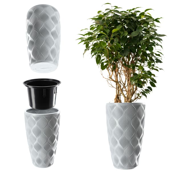 KADAX Blomkruka med insats 58 cm blomkruksskydd plast hög